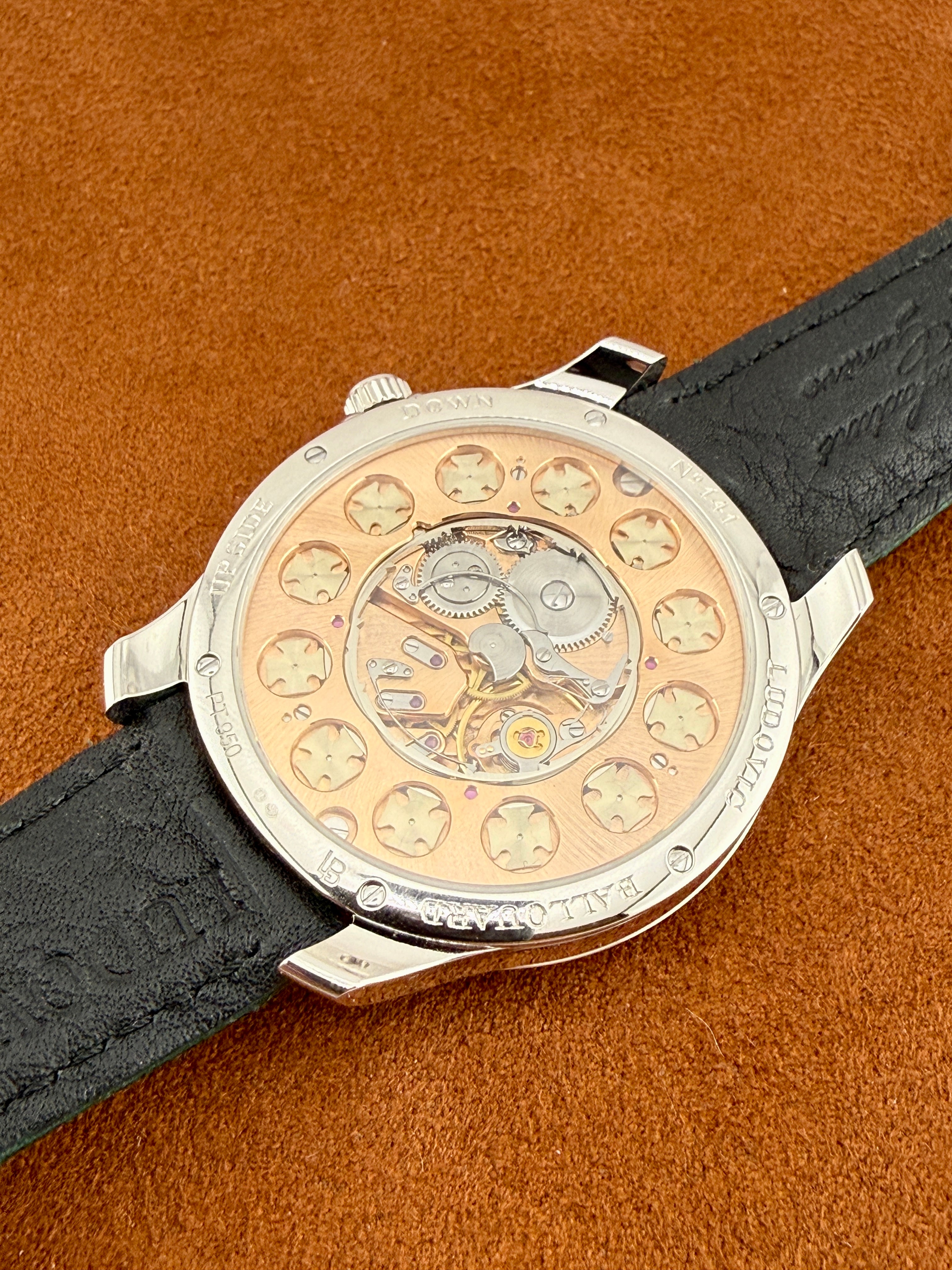 Ludovic Ballouard Platinum Upside down Racing green dial - Unique piece