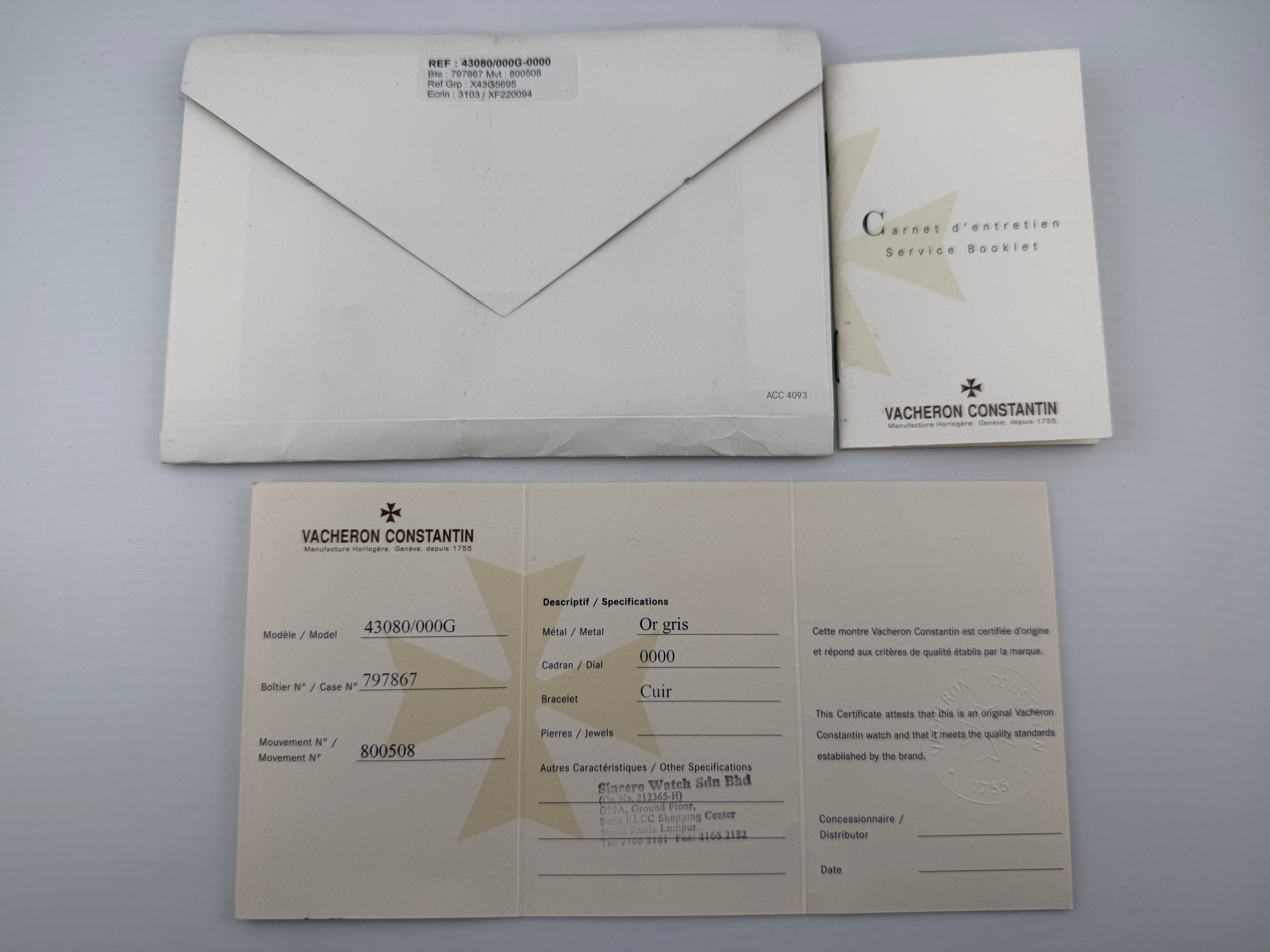 Vacheron Constantin Malte Squelette Ref. 43080/000G-0000